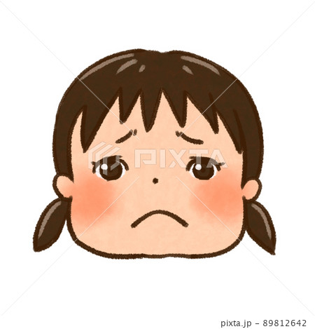 悲しそうな女の子の顔 悲しそうな女の子の顔 89812642