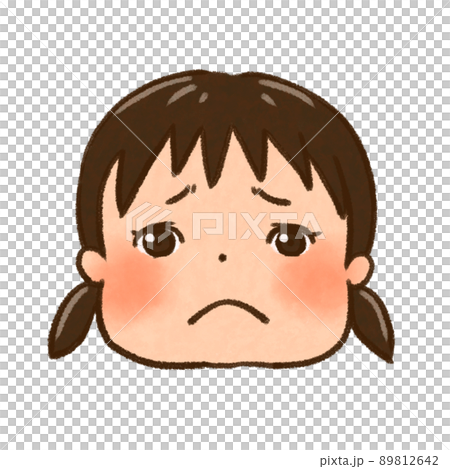 悲しそうな女の子の顔 悲しそうな女の子の顔 89812642