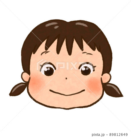 にっこり笑う女の子の顔 にっこり笑う女の子の顔 89812649