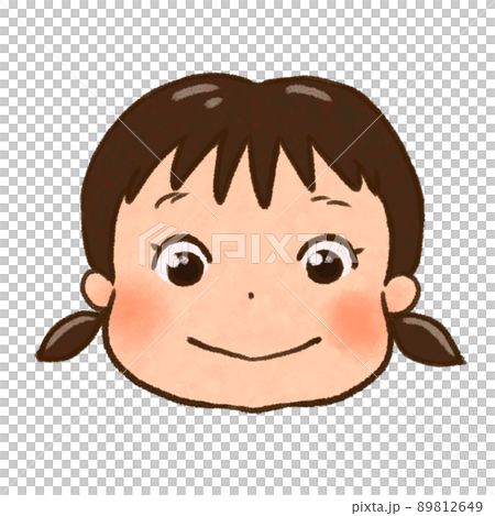 にっこり笑う女の子の顔 にっこり笑う女の子の顔 89812649