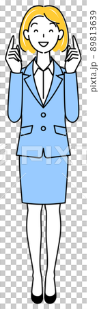 よいアイデアを思いついて指をさし喜んでいるスーツ姿の可愛い女性 全身 立ち姿 イラスト ベクター よいアイデアを思いついて指をさし喜んでいるスーツ姿の可愛い女性 全身 立ち姿 イラスト ベクター 89813639