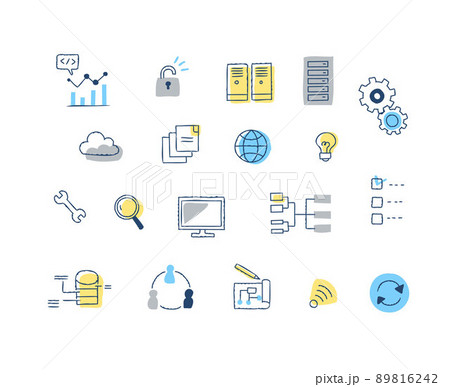 プログラミング・ITシステム・web イメージのアイコンセット 89816242