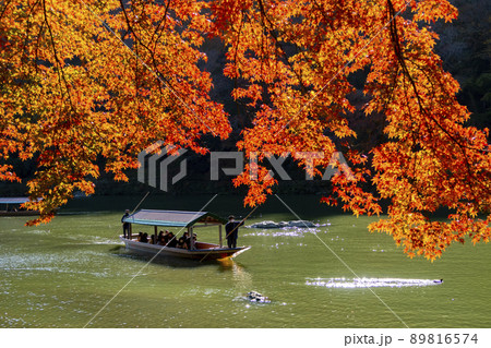 嵐山 紅葉 屋形船 嵐山 紅葉 屋形船 89816574