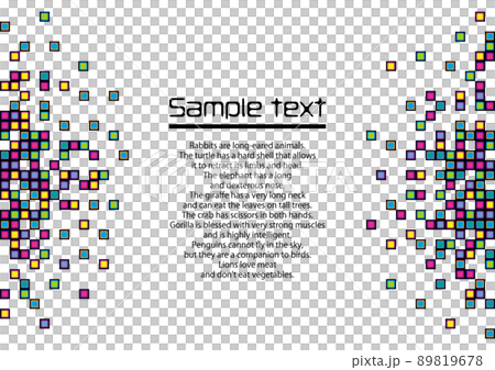 Randomly arranged grid frame of colorful blocks - Stock Illustration ...