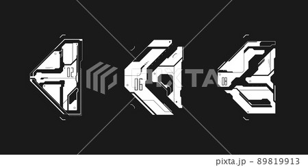 Cyberpunk futuristic arrows set. Cyber futuristic design elements set. Cyber arrows, pointers, direction. Digital tech style pointers. Cyberpunk aesthetics. Vector Cyberpunk futuristic arrows set. Cyber futuristic design elements set. Cyber arrows, pointers, direction. Digital tech style pointers. Cyberpunk aesthetics. Vector 89819913