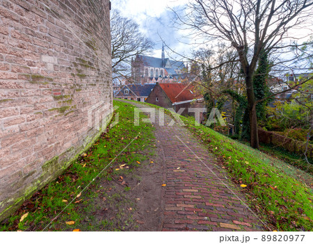 Old medieval church Hooglandse Kerk in Leiden. Old medieval church Hooglandse Kerk in Leiden. 89820977