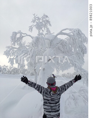 冬の北海道 人と雪景色 冬の北海道 人と雪景色 89821003