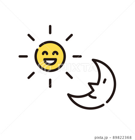 天気　朝夜【ビジネス・アイコンシリーズ】 89822368