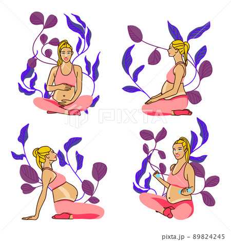 Set of gymnastics for pregnant womenn 89824245