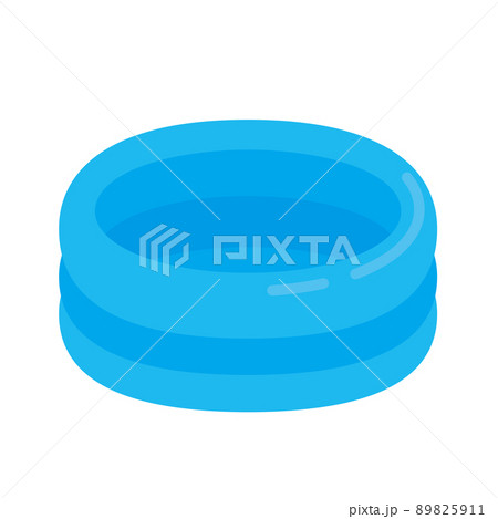 シンプルで可愛いビニールプールのイラスト 白背景 クリップアート ベクター シンプルで可愛いビニールプールのイラスト 白背景 クリップアート ベクター 89825911