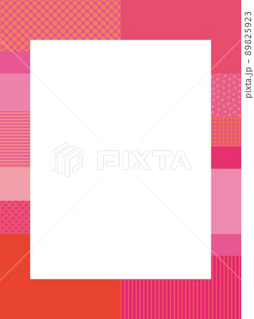幾何学模様　フレーム　ホワイトスペース 89825923