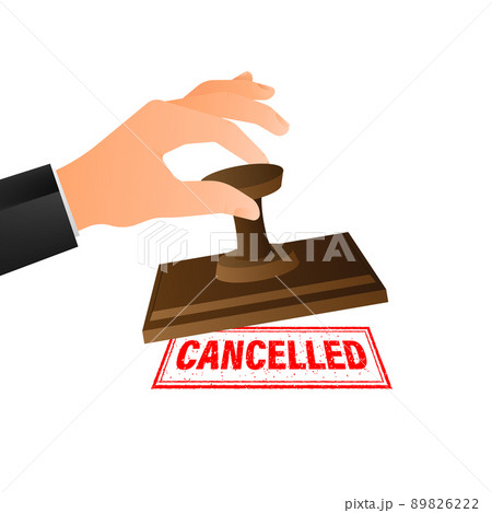Banner with red cancelled stamp on transparent background. Grunge textured. Eps design. Vector design Banner with red cancelled stamp on transparent background. Grunge textured. Eps design. Vector design 89826222