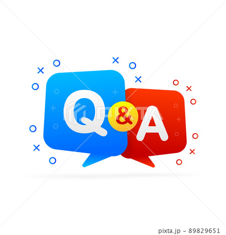 Question and Answer Bubble Chat icon. Vector illustration 89829651