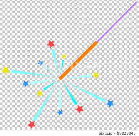 Handheld fireworks illustrations to enjoy on summer nights 89829845