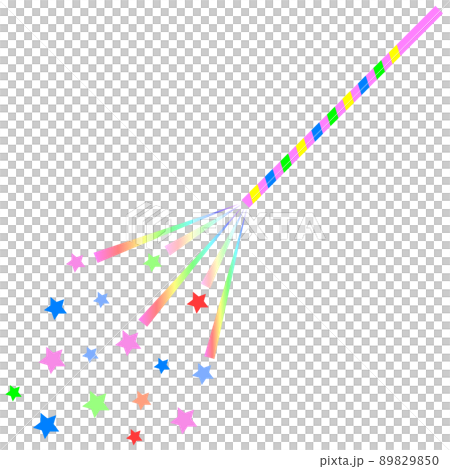 夏の夜に楽しむ手持ち式の花火イラスト 夏の夜に楽しむ手持ち式の花火イラスト 89829850