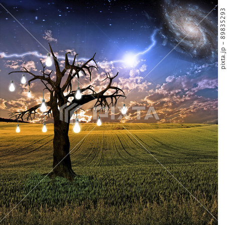 Ideas grow like fruit on a dry tree 89835293