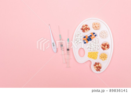 Pharmaceutical Industry and Medicinal Products - Different Colored Pills 89836141