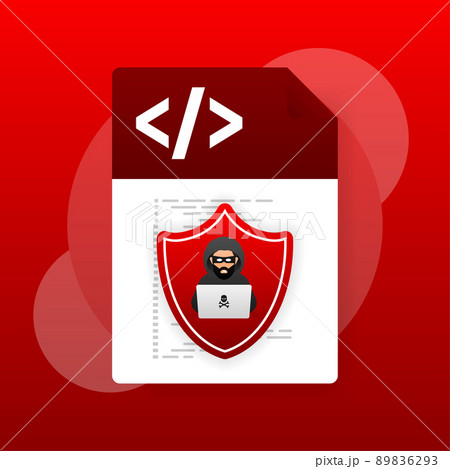 Hacked, great design for any purposes. Internet technology. Cyber crime, hacker attack. Phishing scam. 89836293