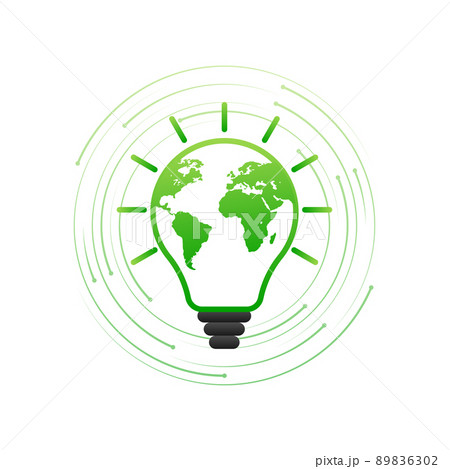 Green think organic. Recycling icon. Vector background. Love concept. 89836302