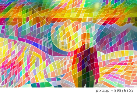 Mosaic abstract Mosaic abstract 89836355