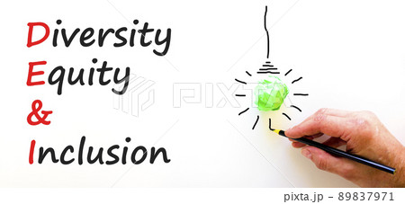 DEI, Diversity equity and inclusion symbol. Concept words DEI diversity equity and inclusion on beautiful white background. Businessman hand. Business DEI diversity equity and inclusion concept. DEI, Diversity equity and inclusion symbol. Concept words DEI diversity equity and inclusion on beautiful white background. Businessman hand. Business DEI diversity equity and inclusion concept. 89837971
