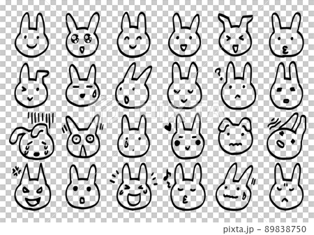 うさぎ顔文字 うさぎ顔文字 89838750