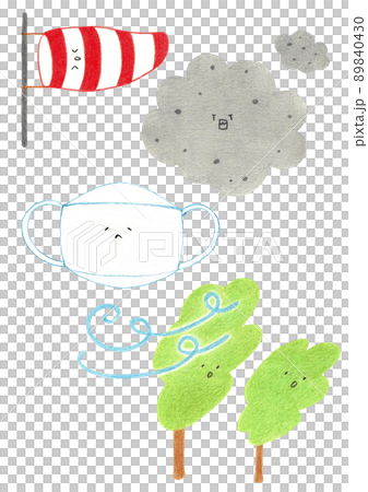Weather colored pencil illustration Weather colored pencil illustration 89840430