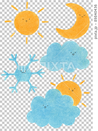 Weather colored pencil illustration Weather colored pencil illustration 89840436