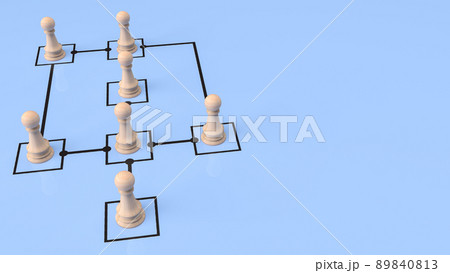 The wood chess on diagram for business concept 3d rendering The wood chess on diagram for business concept 3d rendering 89840813