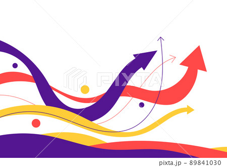 Financial growth arrows with colorful. Vector illustration Financial growth arrows with colorful. Vector illustration 89841030