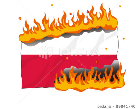 ポーランド国旗が燃えた。 89841740