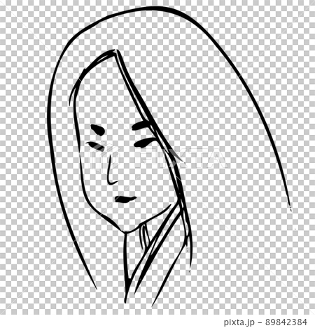 平安時代の十二単の女性 89842384