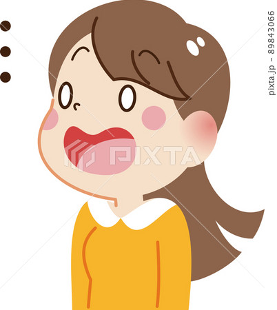 開いた口がふさがらない女性 89843066