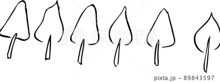 並木道のシンプルなイラスト 89843597