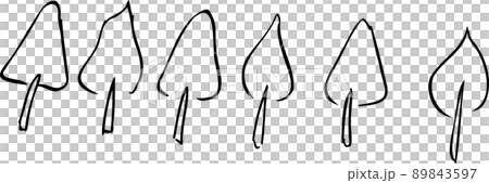 並木道のシンプルなイラスト 89843597