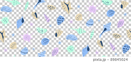 2way 貝殼無縫圖案-1 重複 89845024