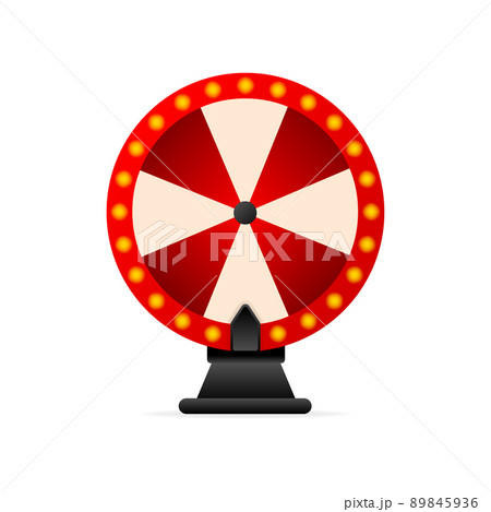 Fortune wheel in modern style. Vector illustration 3d style. Modern 3d graphic 89845936