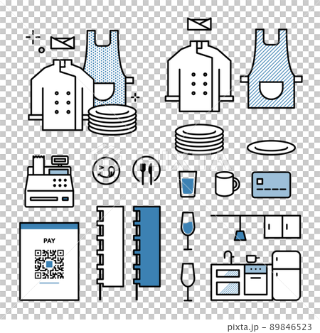 Restaurant equipment icon set 89846523