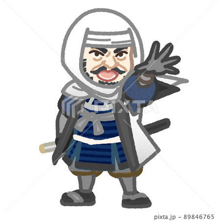 上杉謙信風の武者のイラスト 89846765