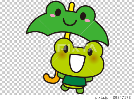 カエル,梅雨,傘,動物,雨,かわいい,天気,季節,楽しい,笑顔,六月,七月,八月,五月,初夏,夏 89847178