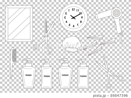 美容サロンのアイテムセット 89847396