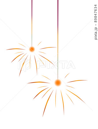 シンプルでかわいい線香花火のイラスト素材のイラスト素材 シンプルでかわいい線香花火のイラスト素材のイラスト素材