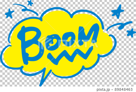 手書きの吹き出し文字「BOOM」 89848463