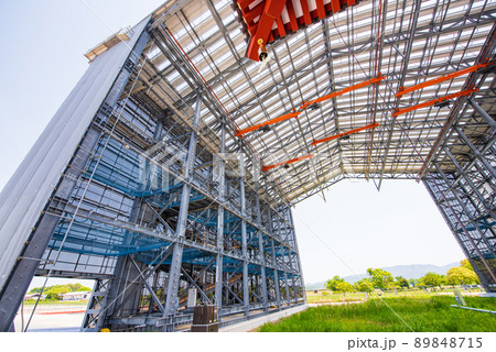 奈良県 平城京跡 大極門工事の工事用デッキ 奈良県 平城京跡 大極門工事の工事用デッキ 89848715