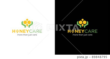 Simple and modern honey care logo design 1 89848795