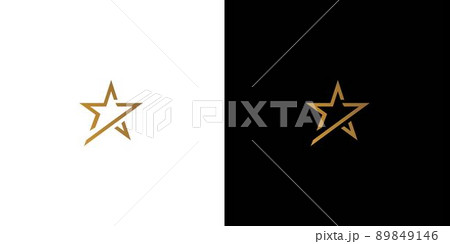 Modern And Luxury Seven Stars Logo Designのイラスト素材