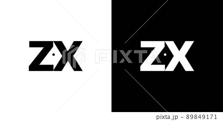 Modern and elegant ZX initial combination dog logo design 89849171