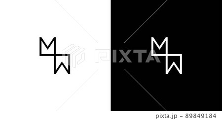 Modern and elegant MW letter initial logo design 5 89849184