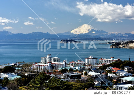 逗子披露山公園より望む富士江の島、披露山邸宅地と逗子マリーナ 逗子披露山公園より望む富士江の島、披露山邸宅地と逗子マリーナ 89850277