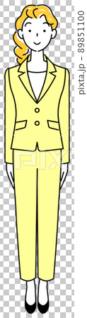 気を付けの姿勢で立っているスーツ姿の可愛い女性 全身 立ち姿 イラスト ベクター 気を付けの姿勢で立っているスーツ姿の可愛い女性 全身 立ち姿 イラスト ベクター 89851100